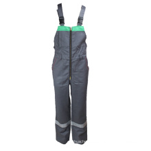 EN11612 Cotton Blue Men Welding Fireproof Bib Pants